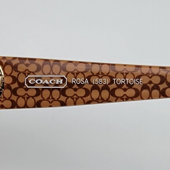 Coach Rosa 583 Tortoise Changeable Temple Icon Eyeglasses Frame w Case 52-17-135 - Picture 9 of 16